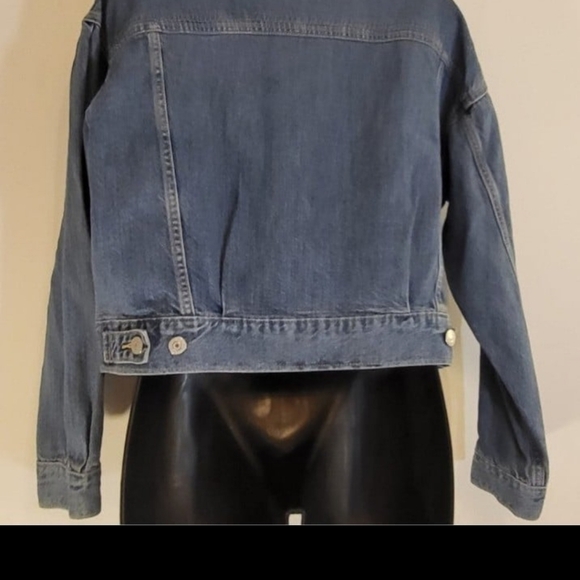 Levi's Trucker cropped relaxed Jacket Size Small nwt $89.50 - Picture 8 of 10